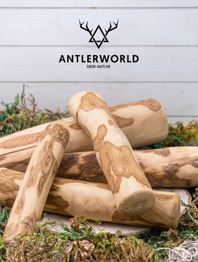 Mordedor de madera de café de Antlerworld, 100% natural y de la máxima calidad